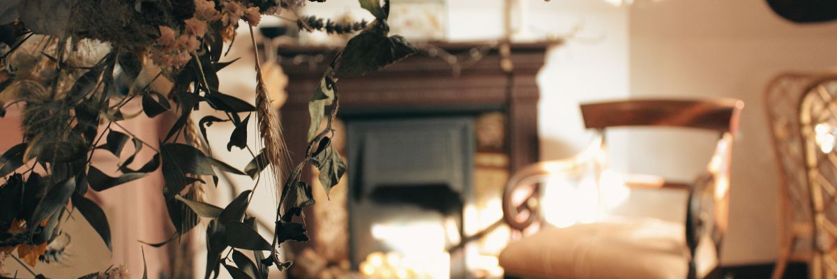 Botanical close up in a moody Edwardian room. Dried enchanting florals.